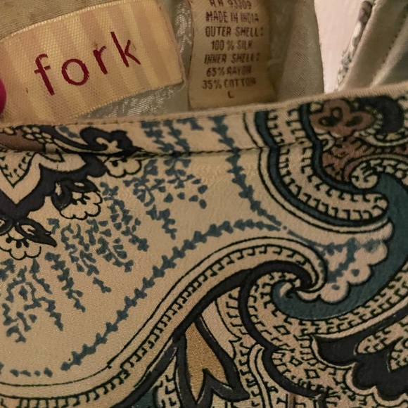 Vintage FORK Elegant Paisley Halter Hippie Dress - Picture 3 of 5